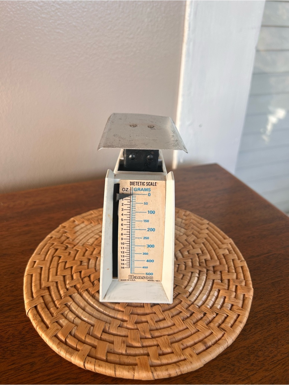 Vintage Hanson Dietetic Scale 16oz 500 grams Made in the USA Model 160-1